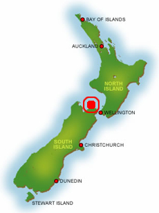 Forsyth Island auf der Neuseeland Karte
